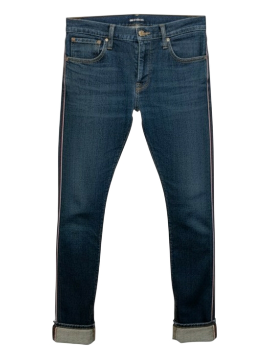 Lucky Brand Other - Lucky Brand 110 Selvedge Jeans 33x32 Candiani Italy Skinny Maers Way Dark EUC